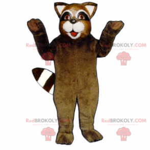 Mascota mapache sonriente - Redbrokoly.com