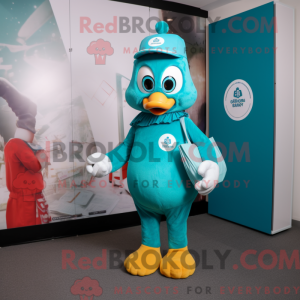 Disfraz de mascota de Teal...