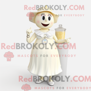 Cream Bottle Of Milk maskot...