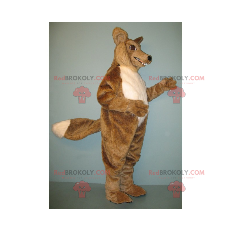 Mascotte de renard au poil long - Redbrokoly.com