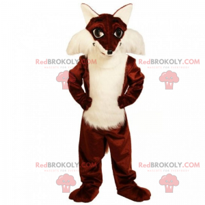 Mascote Raposa de barriga macia - Redbrokoly.com
