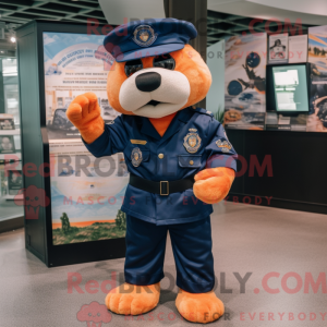 Peach Navy Seal mascot...
