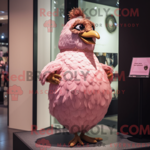 Pink Quail mascottekostuum...