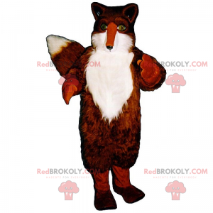 Maskot Fox se zelenýma očima - Redbrokoly.com