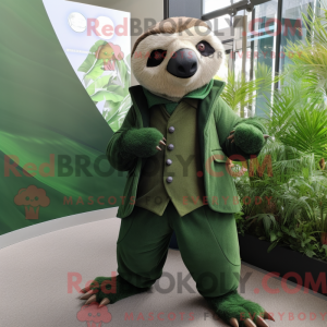 Forest Green Sloth mascot...