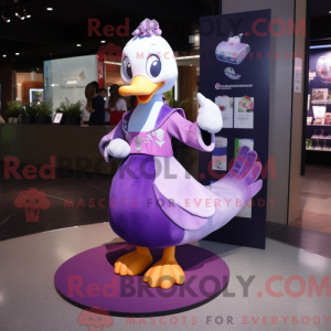 Lilla Swan maskot kostume...