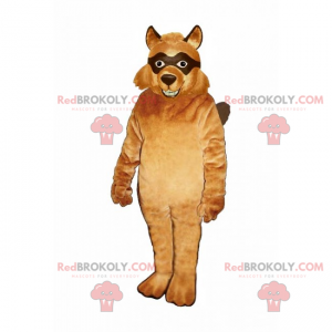 Mascotte de renard avec yeux noires - Redbrokoly.com