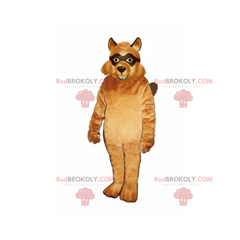 Fox mascotte met zwarte ogen - Redbrokoly.com