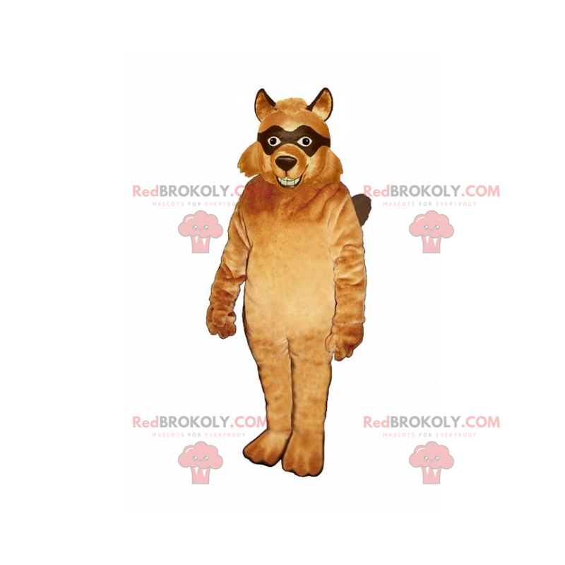 Mascotte de renard avec yeux noires - Redbrokoly.com