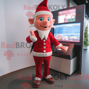 Red Elf-maskotdraktfigure...