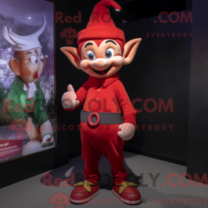 Red Elf-maskotdraktfigur...