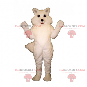 Mascotte de renard blanc - Redbrokoly.com