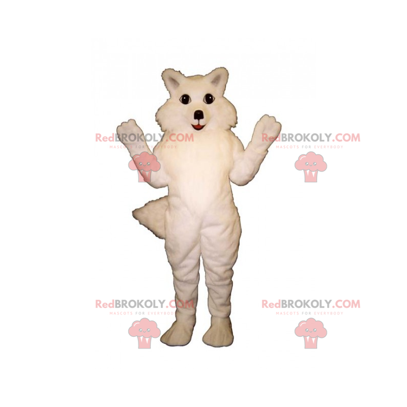Mascotte de renard blanc - Redbrokoly.com