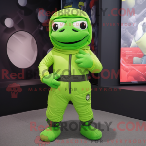 Limegrønn Máscara de ninja...