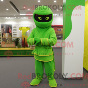 Lime Green Ninja mascot...