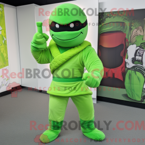 Limegrønn Máscara de ninja...