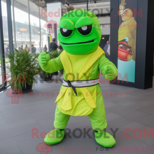 Limegrønn Máscara de ninja...