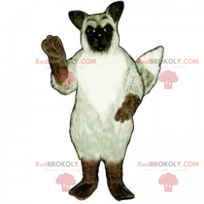 Vit rävmaskot med bruna ben - Redbrokoly.com