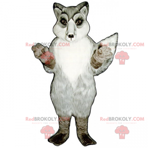 Mascotte della volpe delle nevi - Redbrokoly.com
