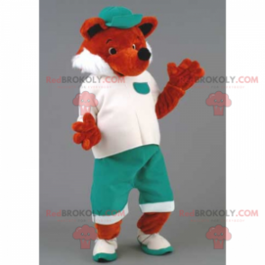 Fox maskot i sportstøj - Redbrokoly.com