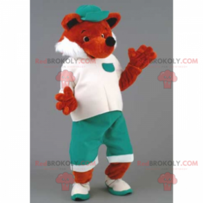 Mascota de Fox en ropa deportiva - Redbrokoly.com