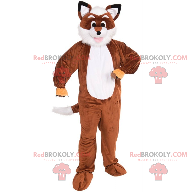 Brun og hvid ræv maskot - Redbrokoly.com Brun og hvid ræv maskot - Redbrokoly.com