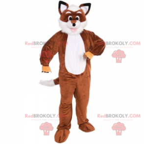 Brown and white fox mascot - Redbrokoly.com