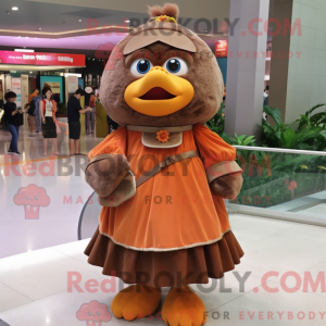 Brun mandarin maskot...