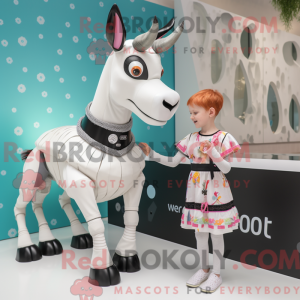 Wit Okapi-mascottekostuum...