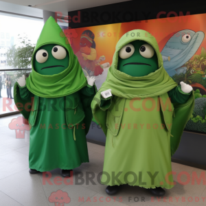 Grøn Fajitas maskot kostume...