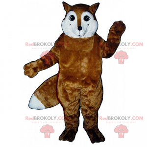 Brown fox mascot and white face - Redbrokoly.com