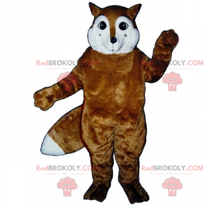 Mascote raposa marrom e rosto branco - Redbrokoly.com