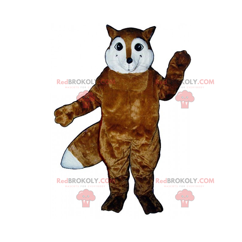 Brown Fox Maskottchen und weißes Gesicht - Redbrokoly.com