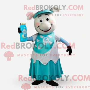 Turquoise Bottle Of Milk...