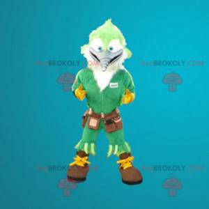 Mascote pássaro verde do pica-pau carpinteiro - Redbrokoly.com