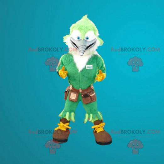 Mascotte d'oiseau vert de pic vert menuisier - Redbrokoly.com