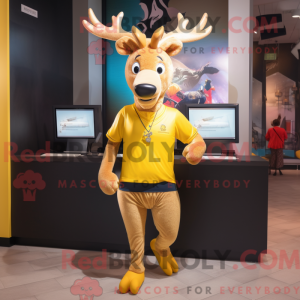 Máscara Gold Elk com capuz...