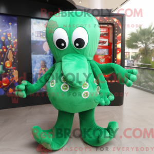 Forest Green Octopus mascot...