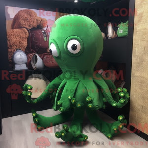 Forest Green Octopus mascot...