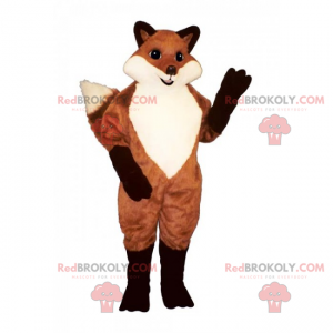 Mascotte della volpe rossa e gambe nere - Redbrokoly.com