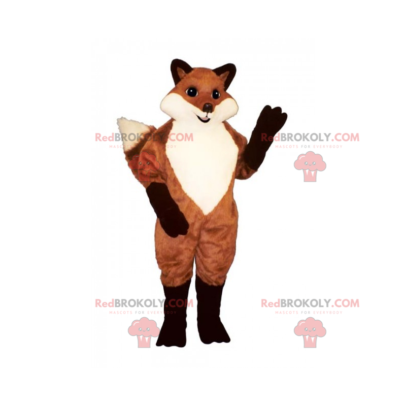 Rødrevmaskot og svarte ben - Redbrokoly.com