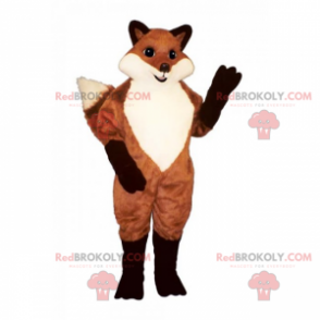 Red fox mascot and black legs - Redbrokoly.com