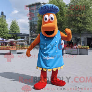 Blue Currywurst mascot...