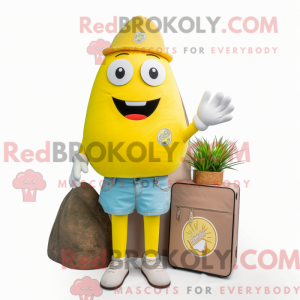Citronově žlutá postava...