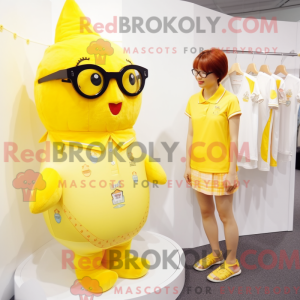 Gul kylling maskot kostume...