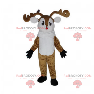 Red nosed reindeer mascot - Redbrokoly.com