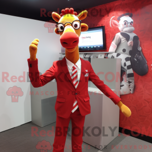 Rød Máscara de girafa com...