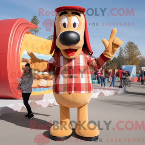 Postava maskota Tan Hot Dog...