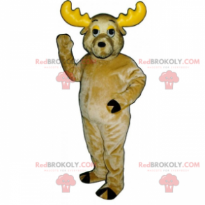 Mascotte della renna con le corna gialle - Redbrokoly.com