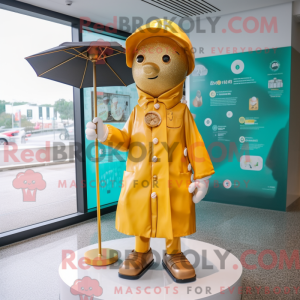 Gold Doctor maskot kostume...